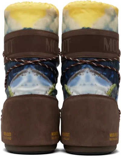 Guest In Residence Brown Moon Boot Edition Icon Postcard Boots In Multi