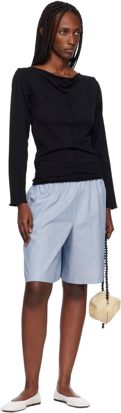 Baserange Black Daffa Long Sleeve Top In Black