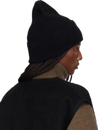 Baserange Black Whit Beanie In Black