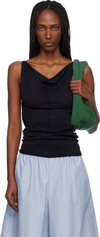 Baserange Black Daffa Tank Top In Black