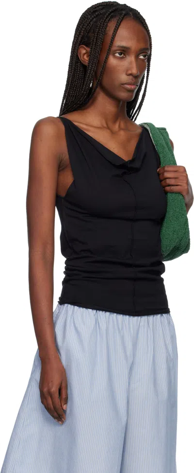 Baserange Black Daffa Tank Top In Black