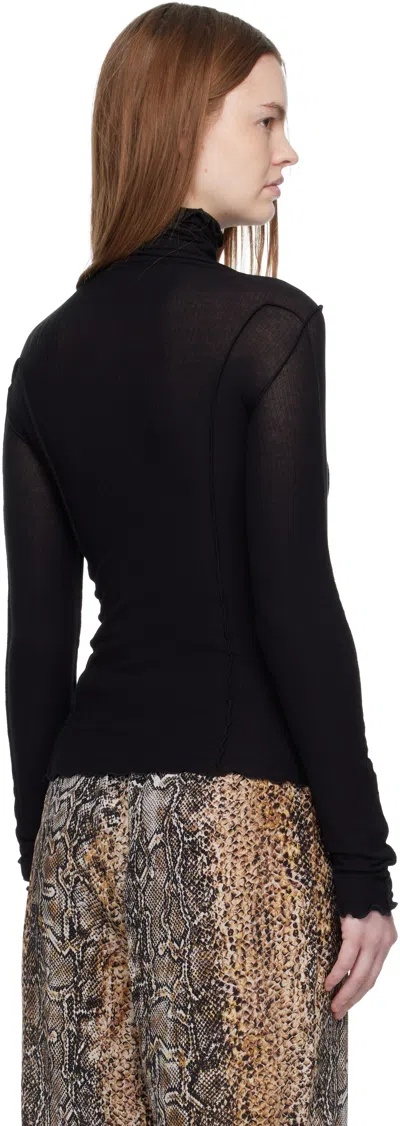 Baserange Black Omato Turtleneck In Black