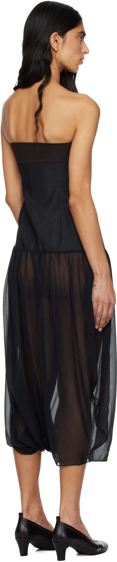 Paloma Wool Black Mila Midi Dress In Black