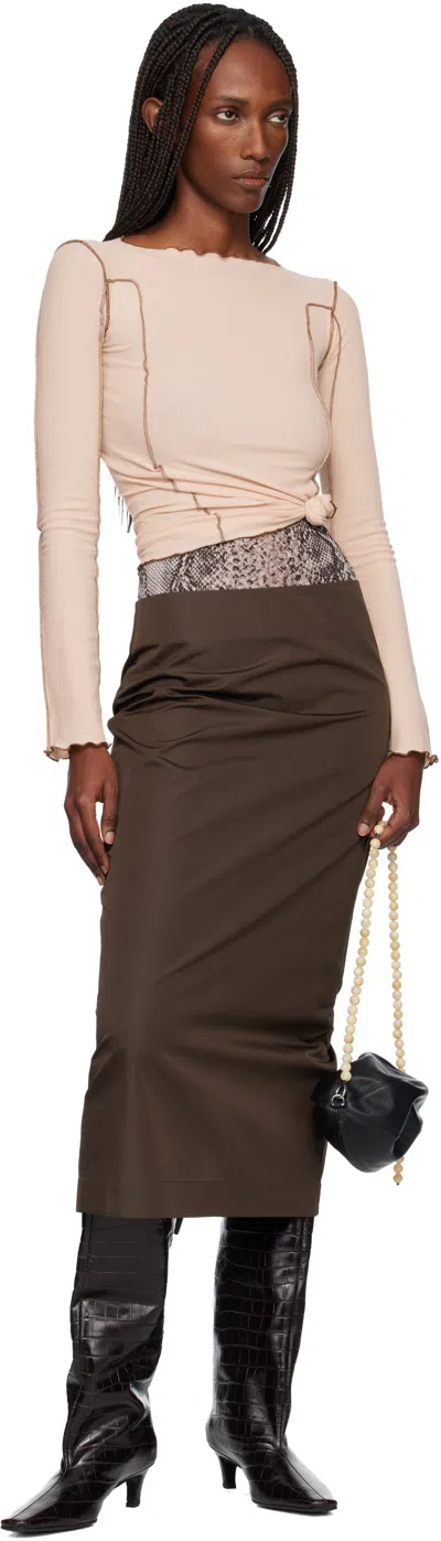 Baserange Pink Omato Long Sleeve Tee In Neutral