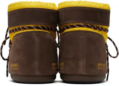 Guest In Residence Yellow & Brown Moon Boot Edition Icon Low Nylon Boots In Multi