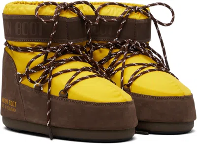 Guest In Residence Yellow & Brown Moon Boot Edition Icon Low Nylon Boots In Multi