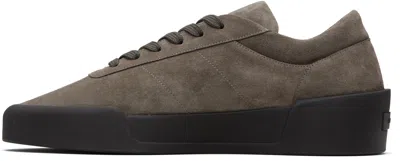 Fear Of God Brown Suede Aerobic Low Sneakers In Green