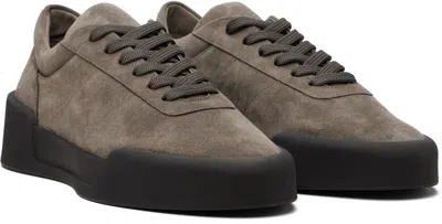 Fear Of God Brown Suede Aerobic Low Sneakers In Green