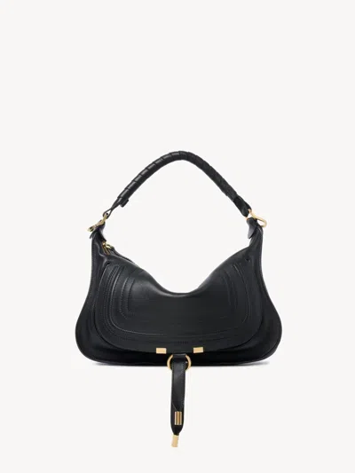 Chloé "marcie" Shoulder Bag Small In Black