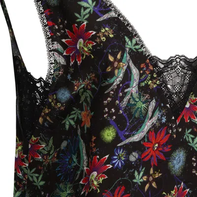 Zadig & Voltaire Renzo Lace-panel Floral-print Maxi Dress In Black