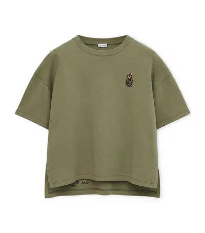 Loewe X Louis Wain Cotton-blend Anagram T-shirt In Green