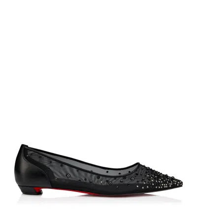 Christian Louboutin Mizz Z Degrastrass Ballet Flats In Black