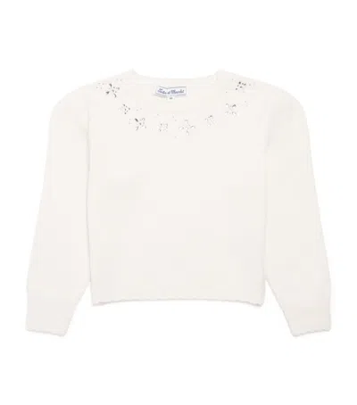 Tartine Et Chocolat Embellished-neck Sweater In White