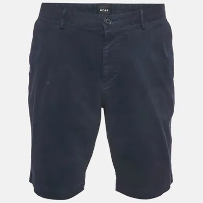 Pre-owned Boss By Hugo Boss Navy Blue Cotton Slice Shorts L