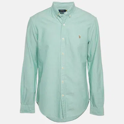 Pre-owned Polo Ralph Lauren Green Cotton Slim Fit Shirt L