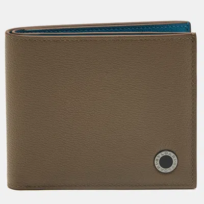 Pre-owned Bvlgari Brown Leather Bifold Wallet