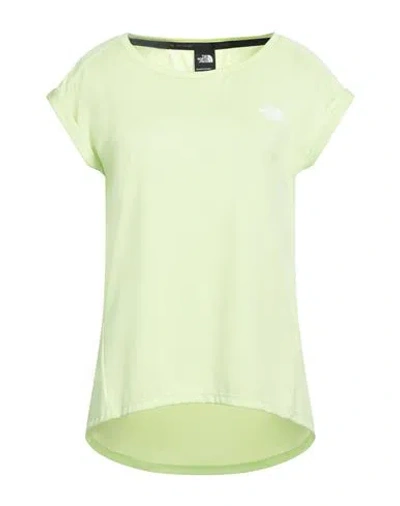 The North Face Woman T-shirt Lime Green Size L Polyester In Green