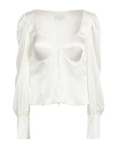 Violante Nessi Woman Top Cream Size Xl Silk, Elastane In White