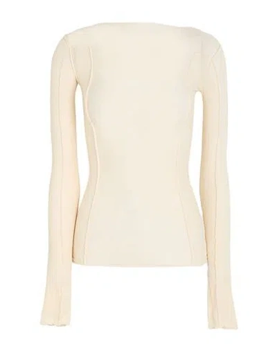 Baserange Woman T-shirt Ivory Size Xs Organic Cotton, Elastane In Neutral