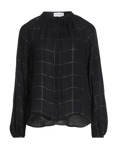 Bella Dahl Woman Shirt Black Size L Viscose, Acrylic, Pes, Metallic Fiber In Black