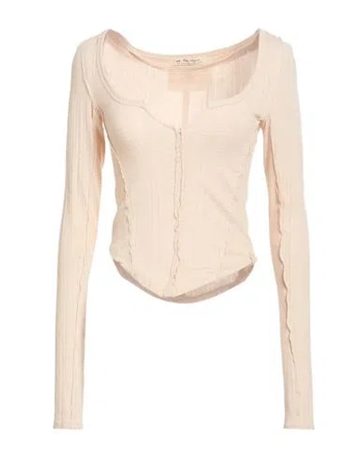 Free People We The Free Woman T-shirt Beige Size S Cotton In Nude