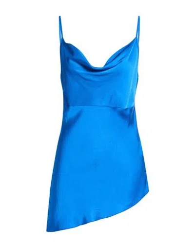 King Kong Woman Top Blue Size M Viscose In Blue