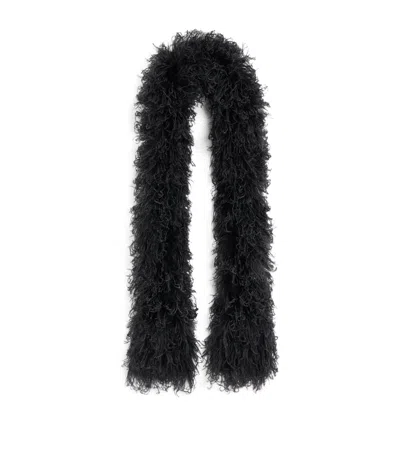 Valentino Feather Scarf In Black