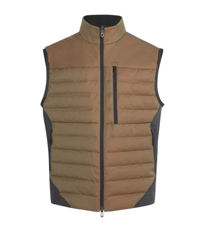 Sease Wool-blend Intrepid Down Gilet In Brown