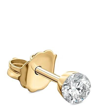 Maria Tash Gold Invisible Set Diamond Stud Earring In Gold
