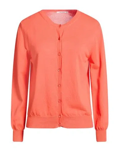 Kangra Cashmere Kangra Woman Cardigan Orange Size 10 Cotton In Orange
