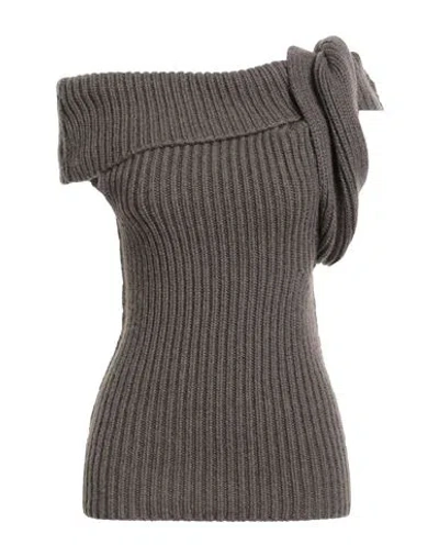Rick Owens Woman Sweater Khaki Size S Cashmere In Gray