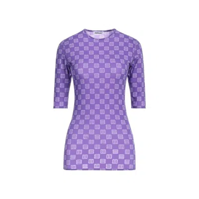 Ambush Multicolor Elastane T-shirt In Purple