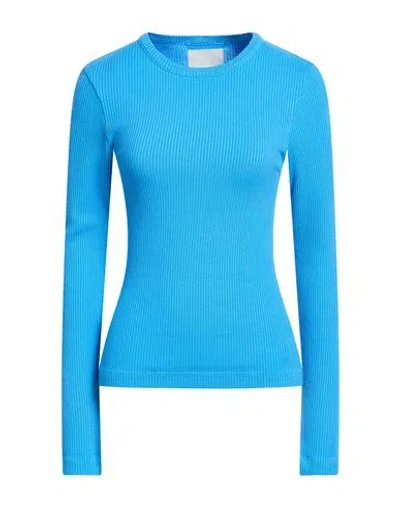 Citizen Of Humanity Citizens Of Humanity Woman Sweater Azure Size S Lyocell, Organic Cotton, Elastane In Blue