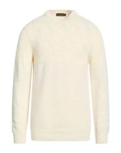 Jeordie's Man Sweater Ivory Size Xxl Wool In Neutral