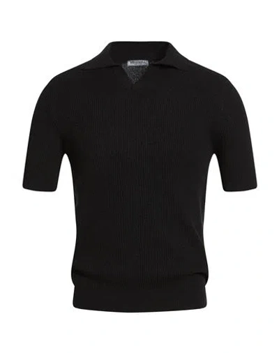 Vengera Man Sweater Black Size 38 Cotton, Polyamide In Black