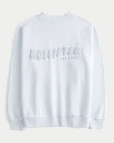 Hollister Feel Good Graphic Mock-neck Sweatshirt In Blue
