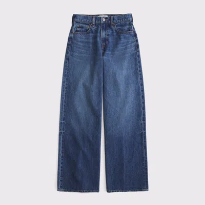 Abercrombie & Fitch High Rise Wide Leg Jean In Black