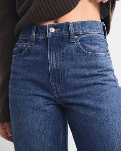 Abercrombie & Fitch High Rise Wide Leg Jean In Black