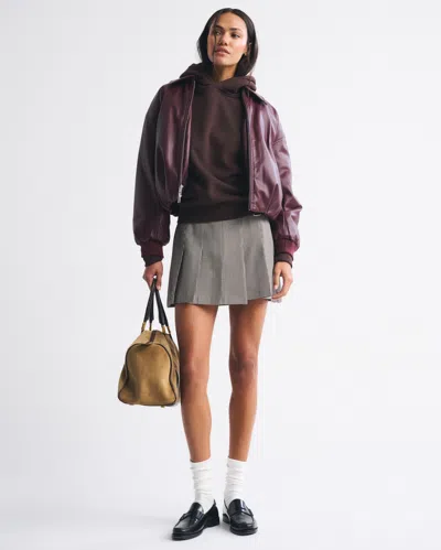 Abercrombie & Fitch Hardware Pleated Wrap Mini Skort In Multi