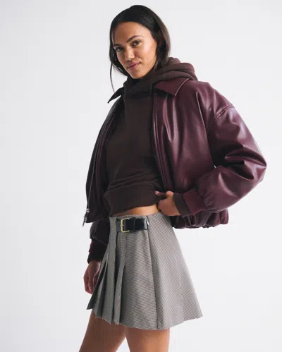 Abercrombie & Fitch Hardware Pleated Wrap Mini Skort In Multi