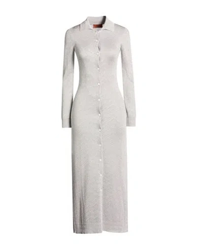 Missoni Woman Midi Dress Light Grey Size 2 Viscose, Polyester, Polyamide In Gray