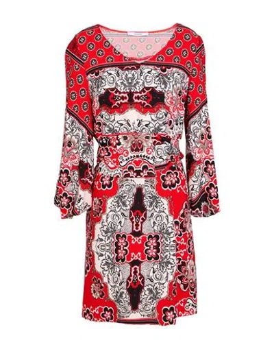 Lanacaprina Woman Mini Dress Red Size 8 Polyester, Elastane In Red