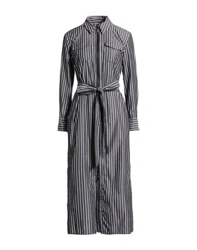 Evi Grintela Woman Midi Dress Charcoal Size M Cotton In Gray