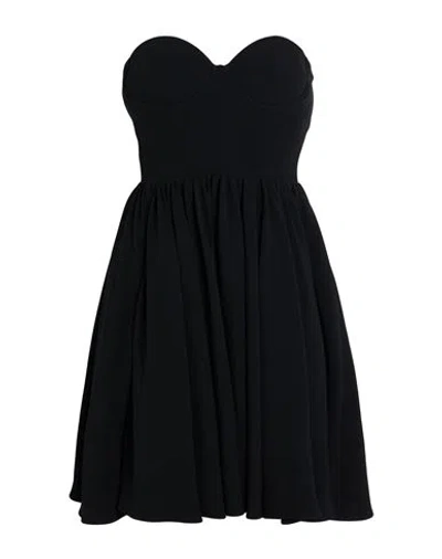 Violante Nessi Woman Mini Dress Black Size 8 Acetate, Viscose In Black