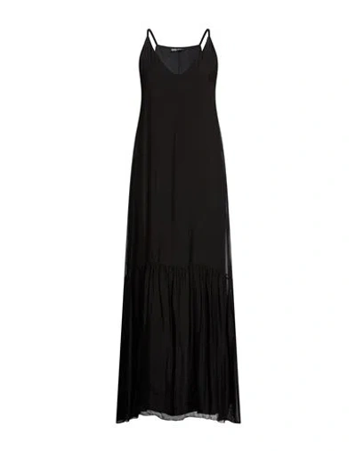 Daniele Fiesoli Collezione N_01 Woman Maxi Dress Black Size L Viscose, Silk In Black