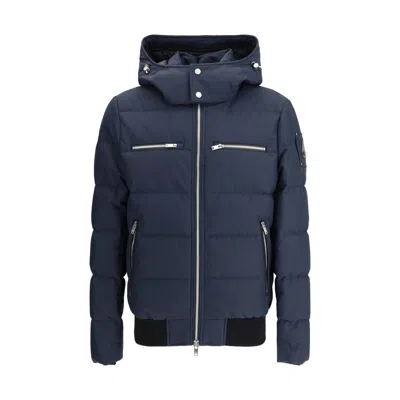 Moose Knuckles Giubbino Could Imbottito In Misto Cotone Blu Navy  Uomo In Burgundy