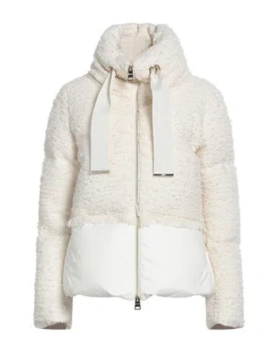 Herno Woman Puffer White Size 8 Cotton, Virgin Wool, Polyamide In White