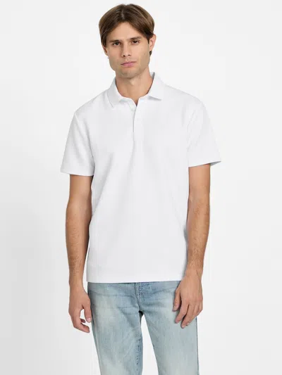 Guess Factory Jonathan Textured Polo In White