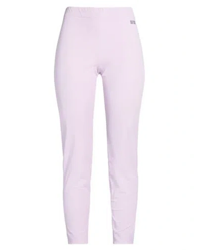 Vdp Via Delle Perle Collection Woman Pants Lilac Size 4 Cotton, Polyamide, Elastane In Purple