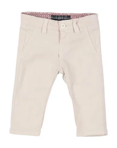Guess Newborn Boy Pants Cream Size 3 Cotton, Elastane In Pink